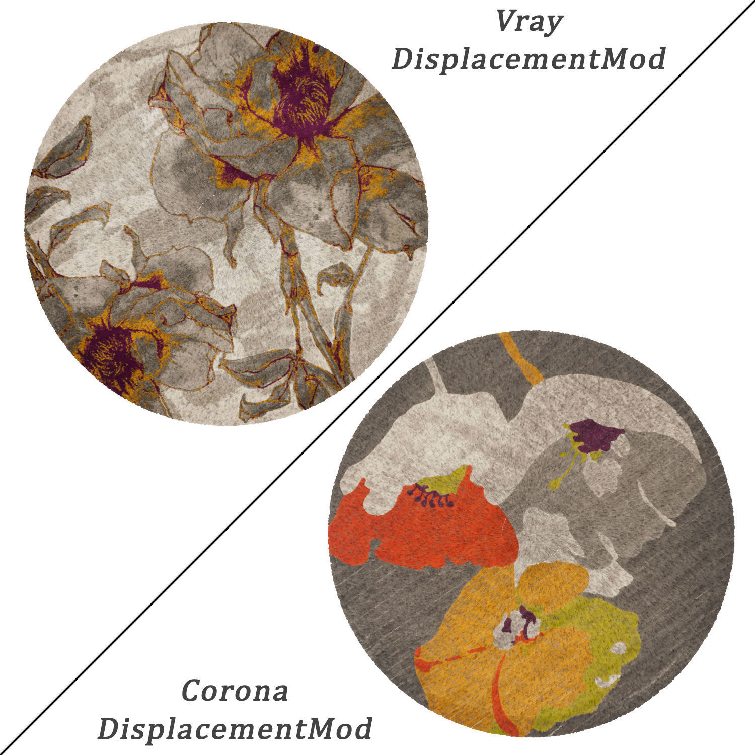 Round Rug Set 295 3D model_1