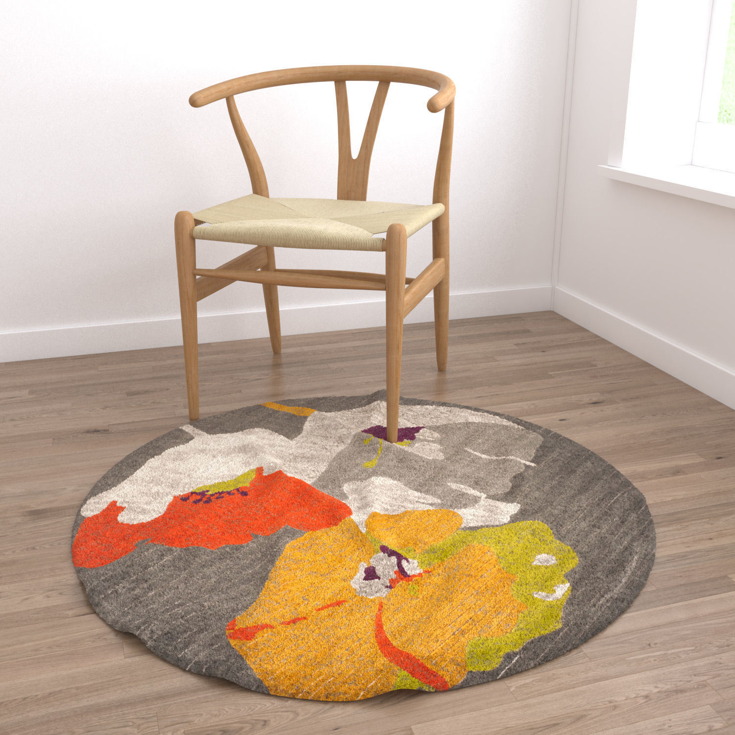 Round Rug Set 295 3D model_3