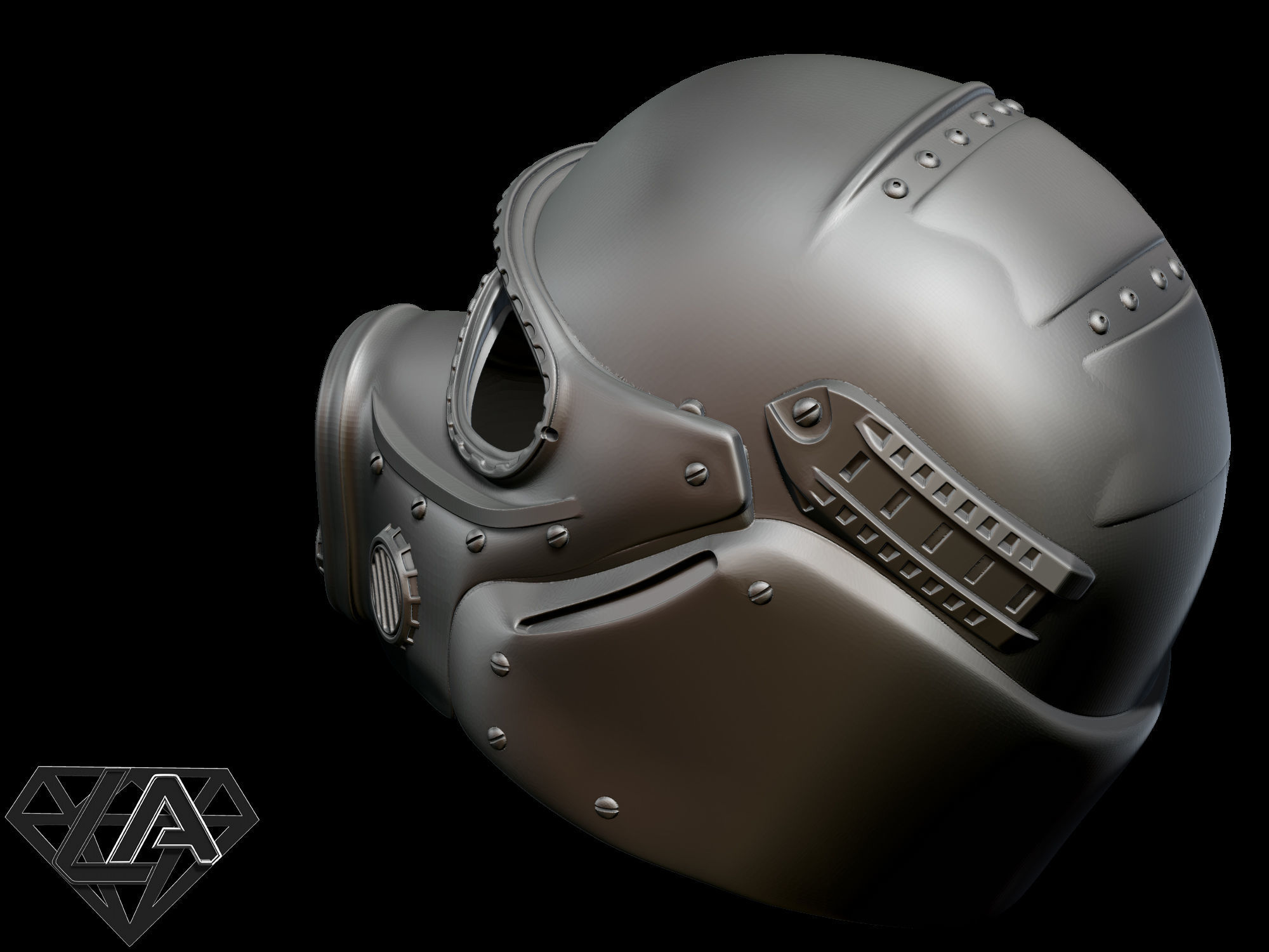 Metro 2033 helmet darkside edition 3D model 3D printable | CGTrader