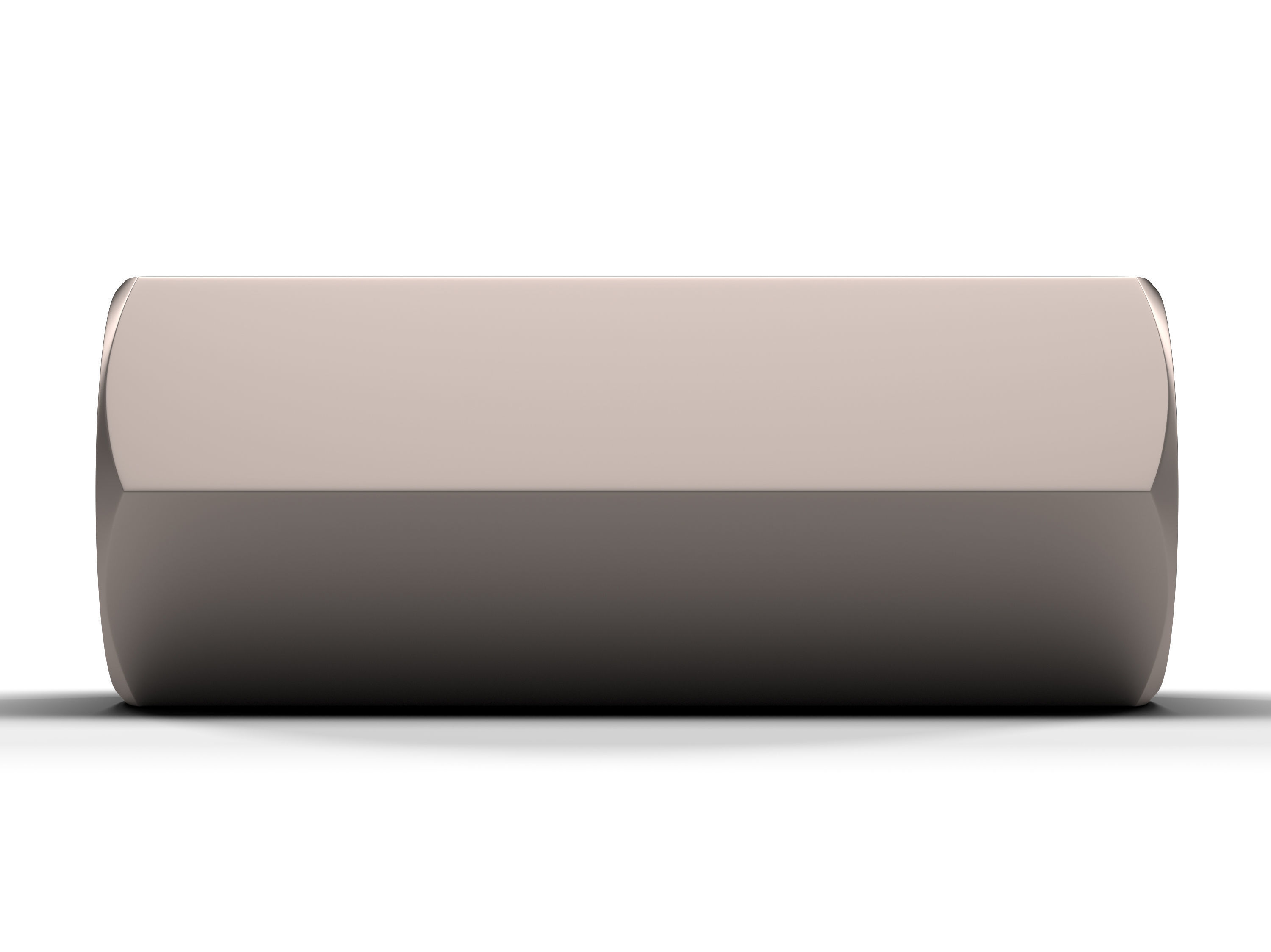 Coupling Nut Low-poly 3D model_4