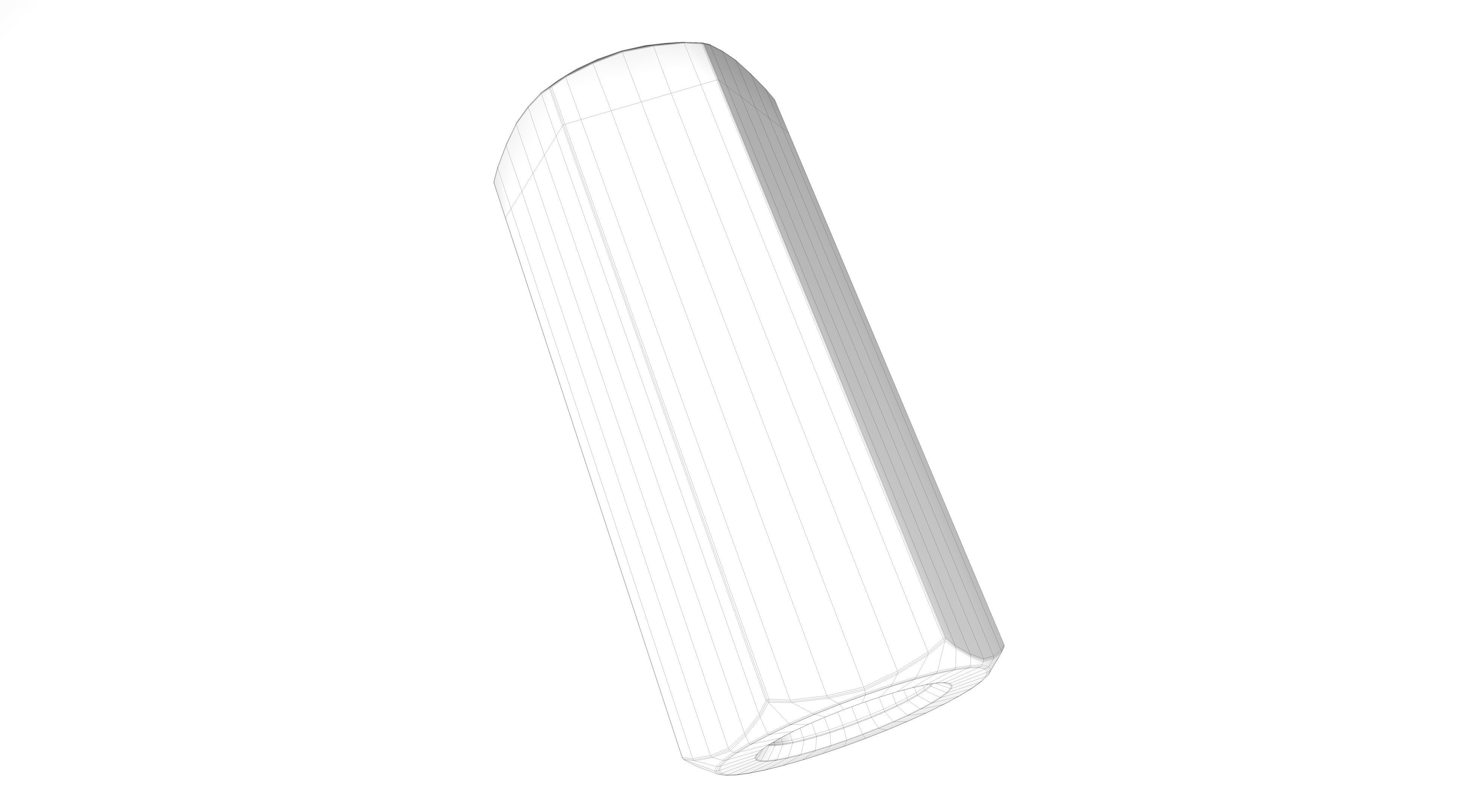 Coupling Nut Low-poly 3D model_8