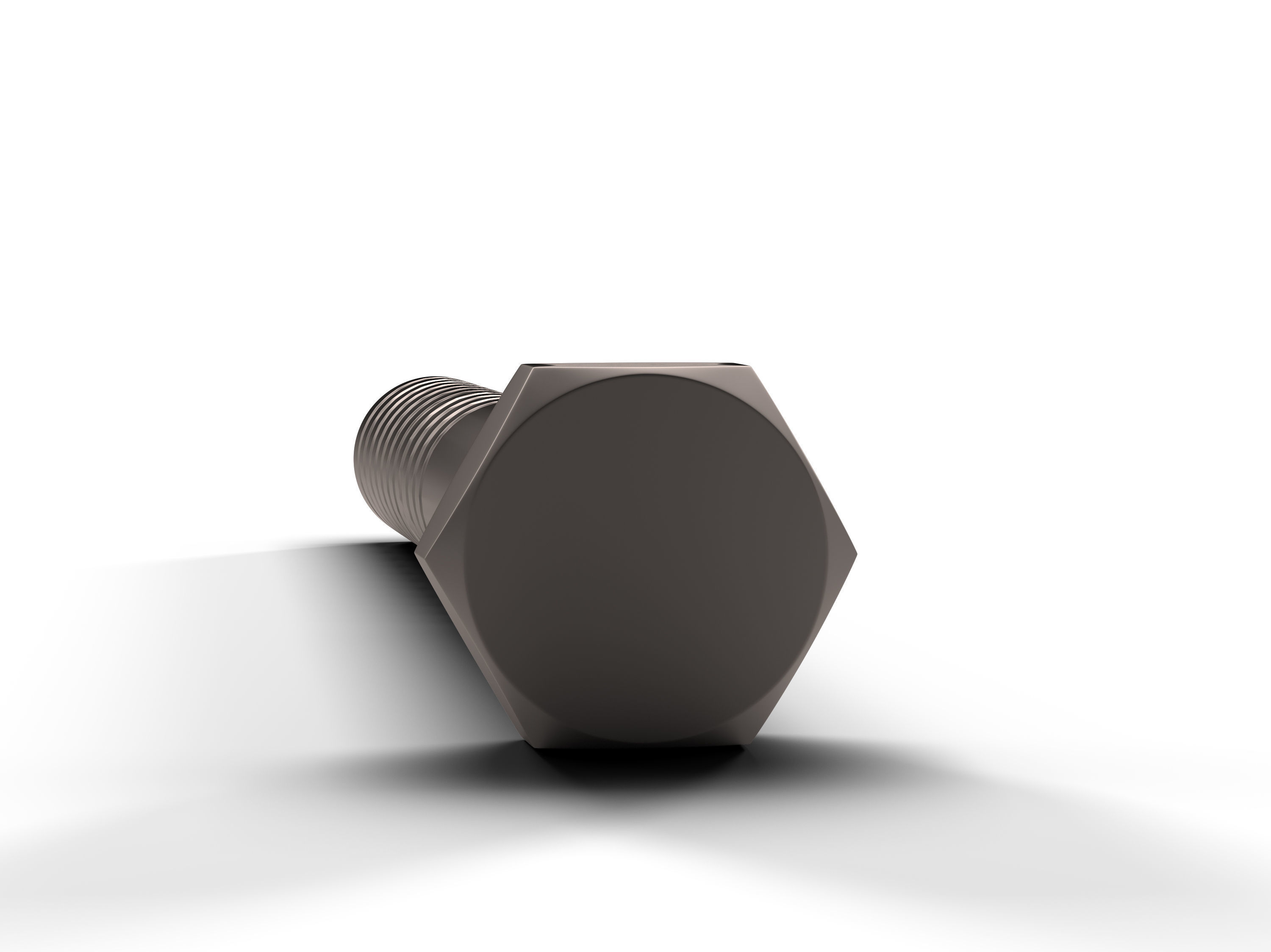  Hex Bolt Low-poly 3D model_3