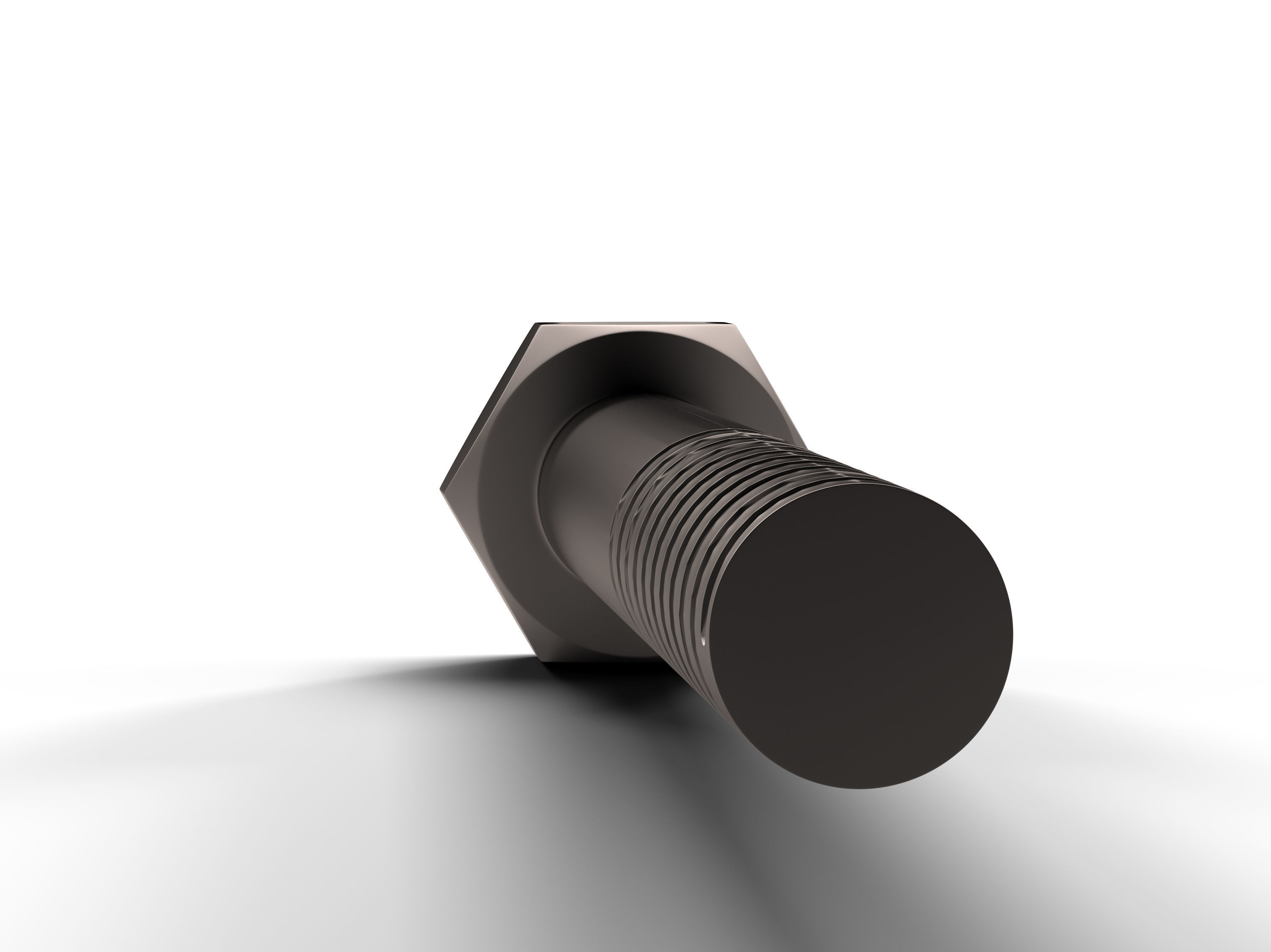 Hex Bolt Low-poly 3D model_4