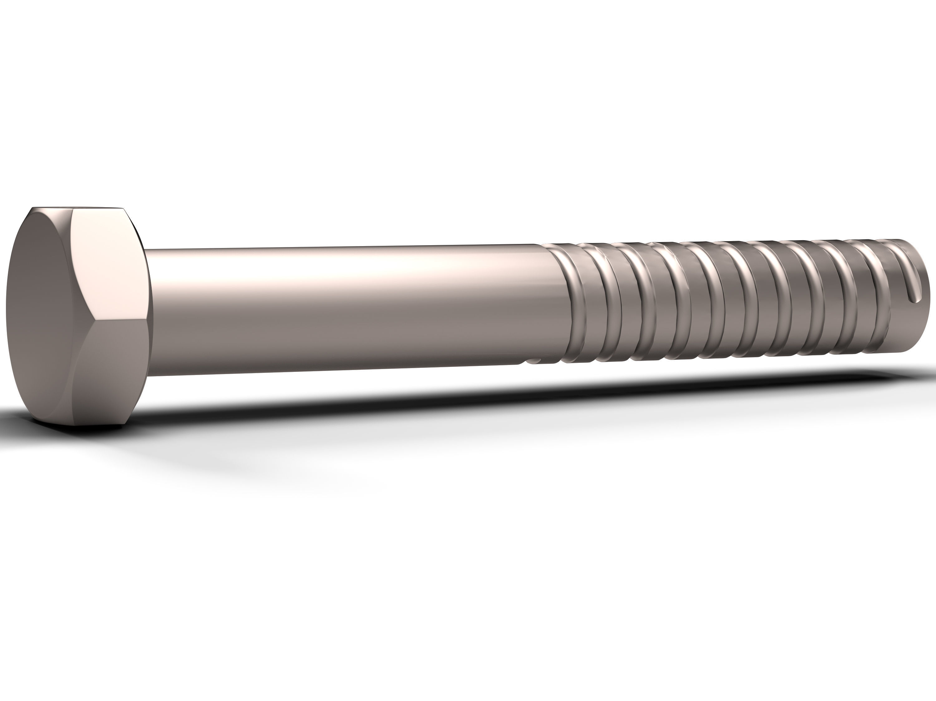  Hex Bolt Low-poly 3D model_2