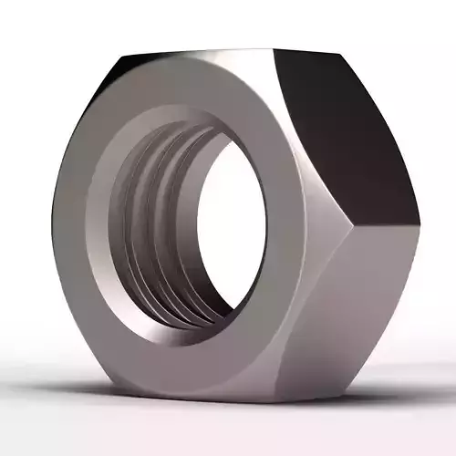 Hex Nut Low-poly 3D model