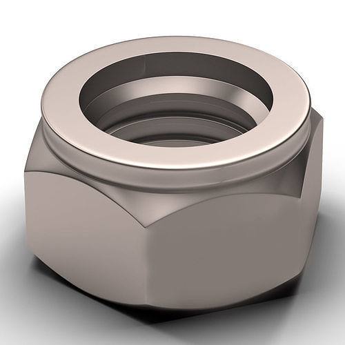 Hex Nut Low-poly 3D model