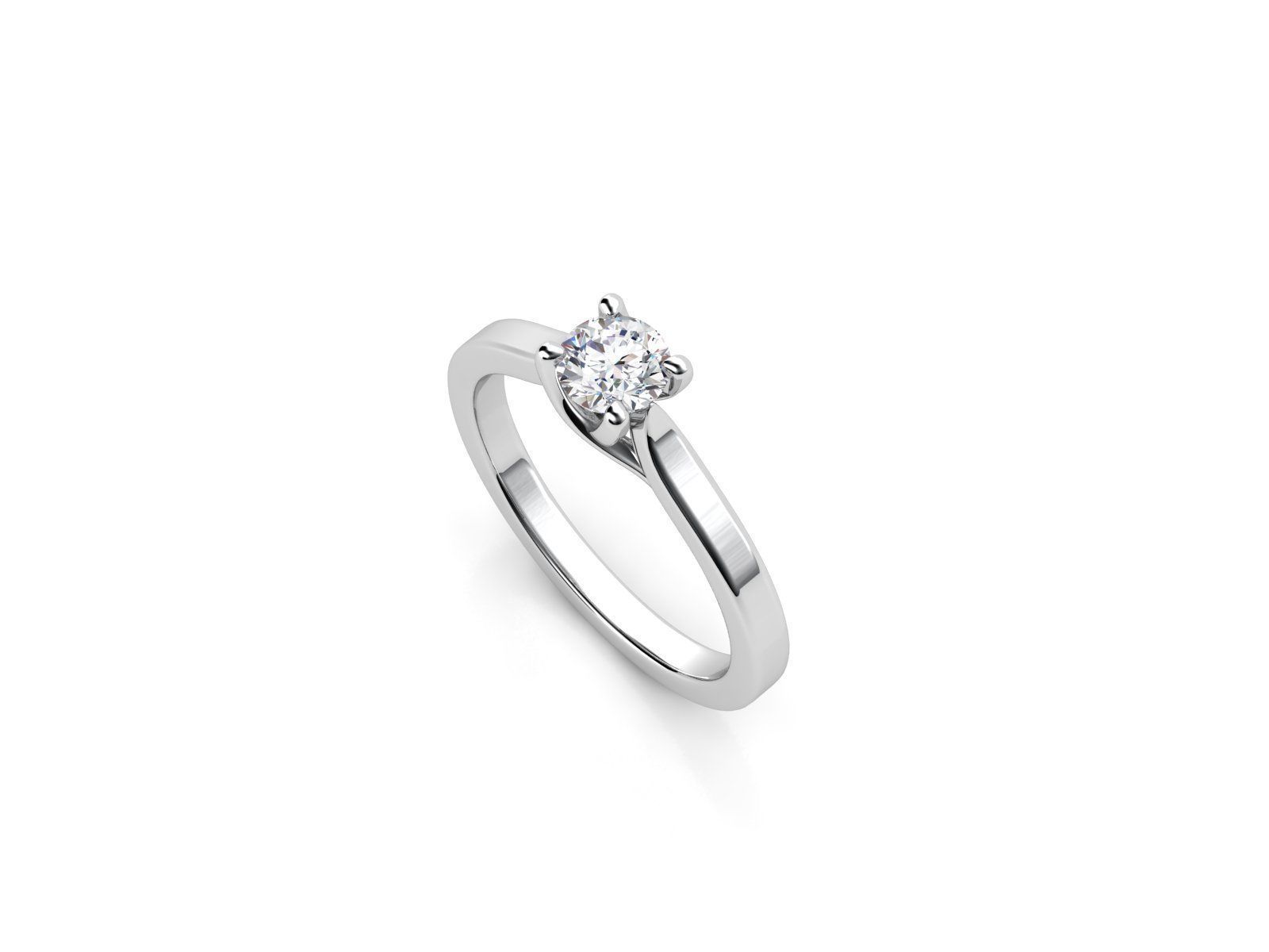 ZDR065 solitaire diamond engagement ring 3D print model_3