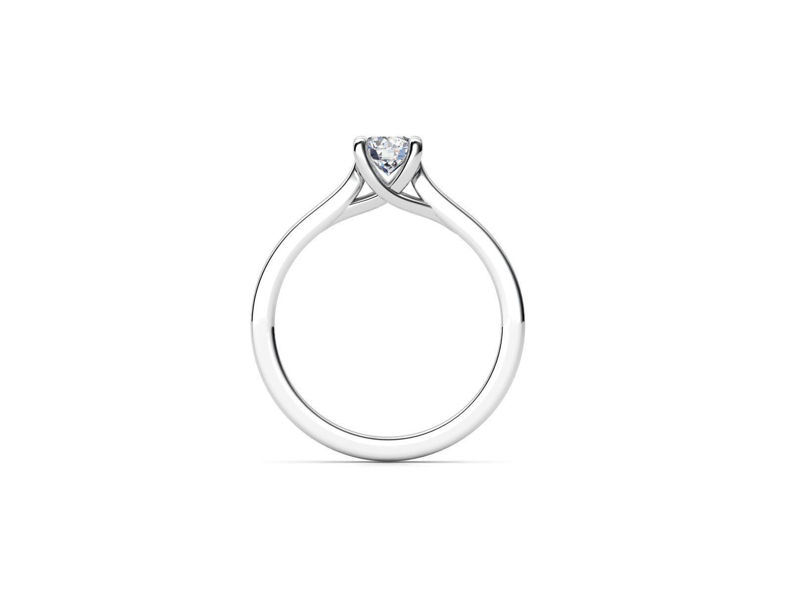 ZDR065 solitaire diamond engagement ring 3D print model_1