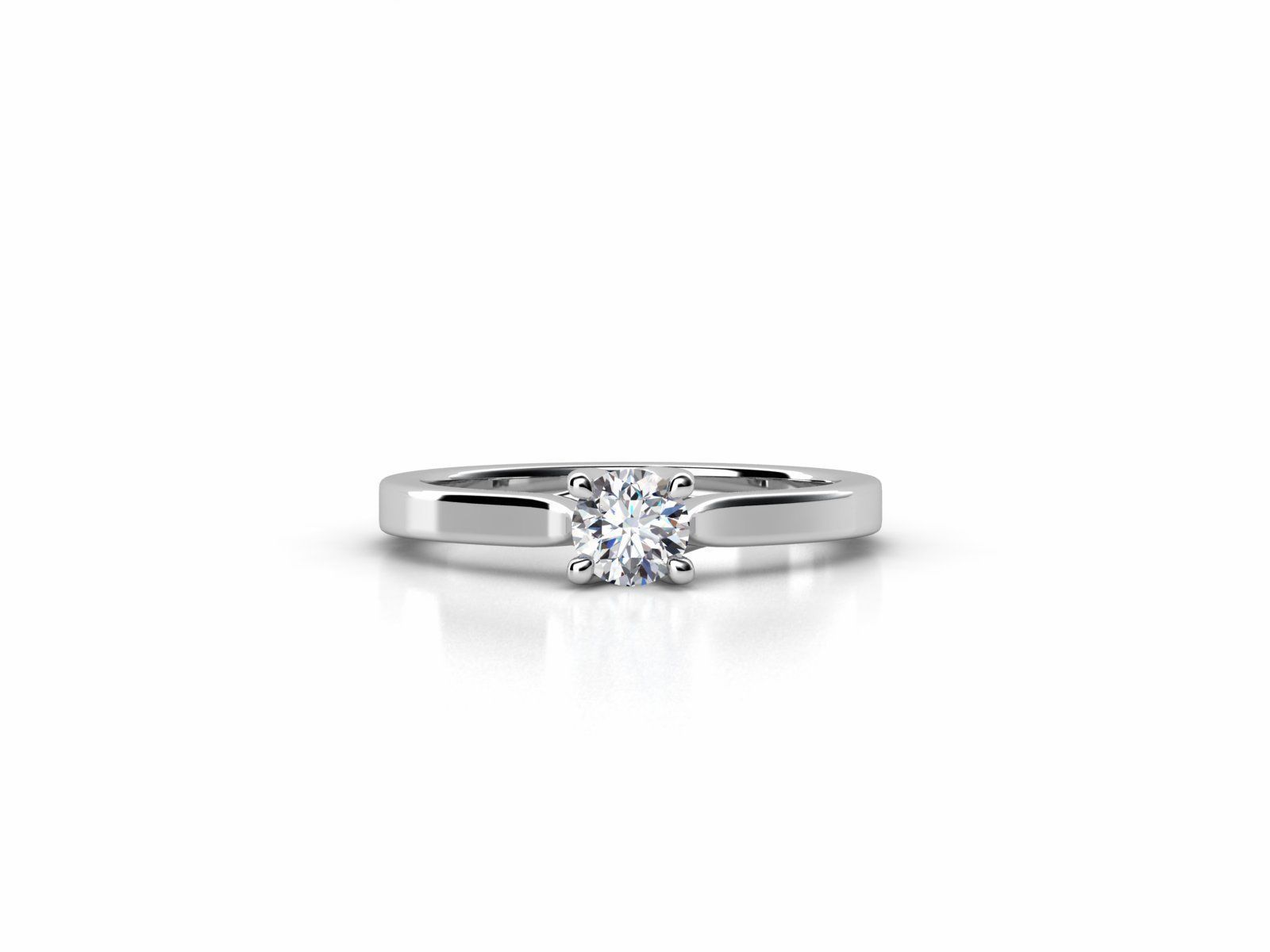 ZDR065 solitaire diamond engagement ring 3D print model_2