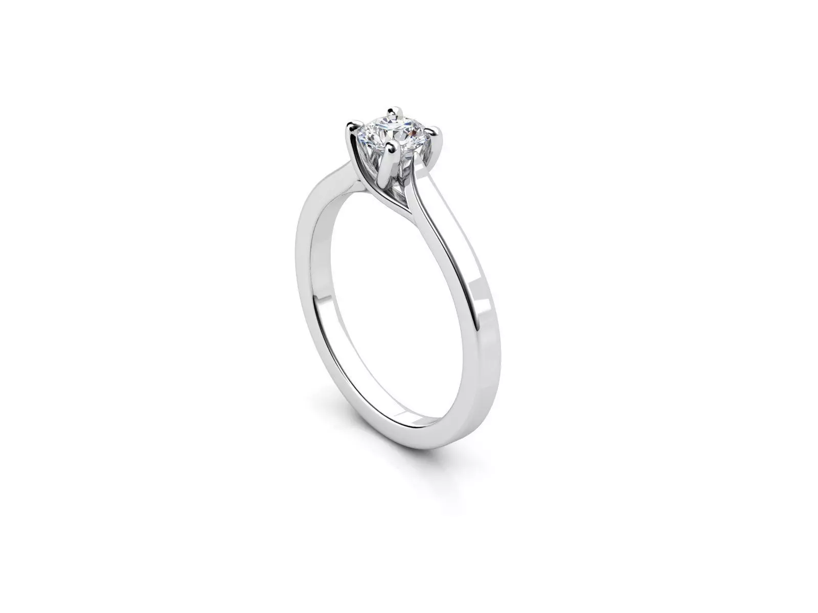 ZDR065 solitaire diamond engagement ring 3D print model_0