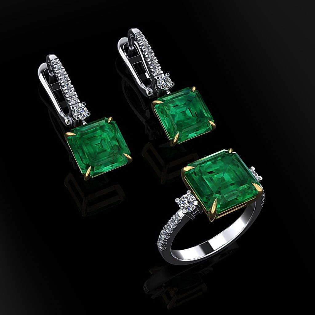 Ring and Earrings  100 3D print model_2