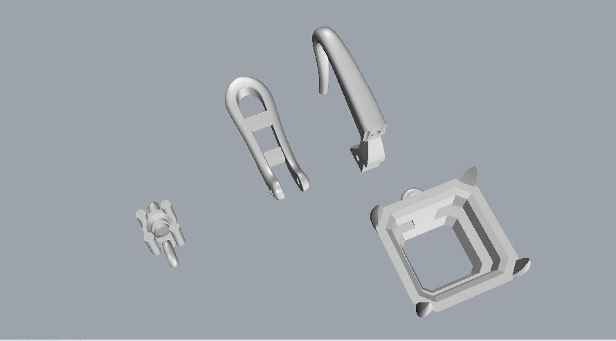 Ring and Earrings  100 3D print model_9