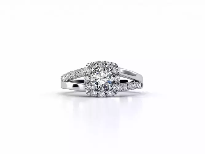 ZDR067 halo diamond engagement ring