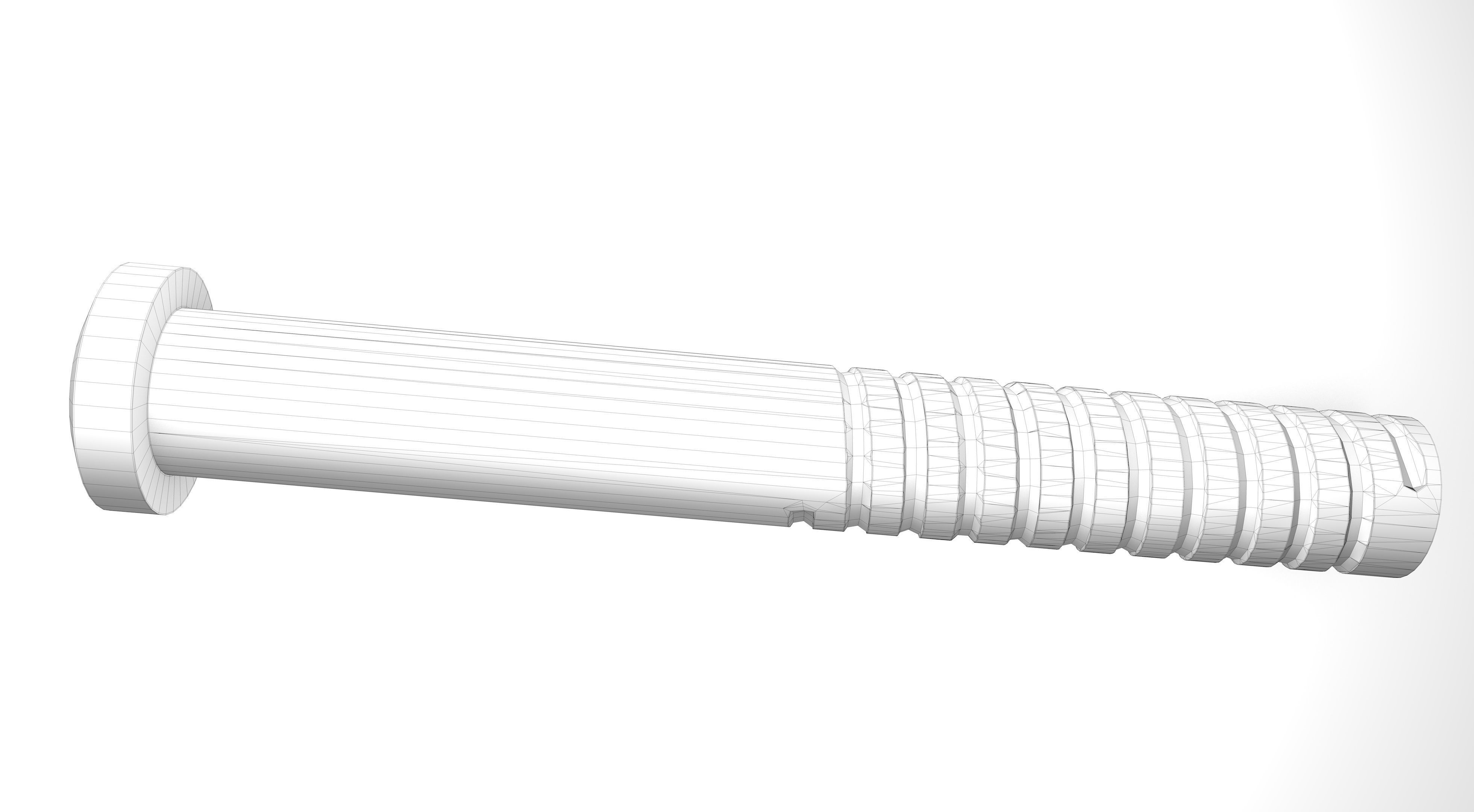 Screw Low-poly 3D model_8