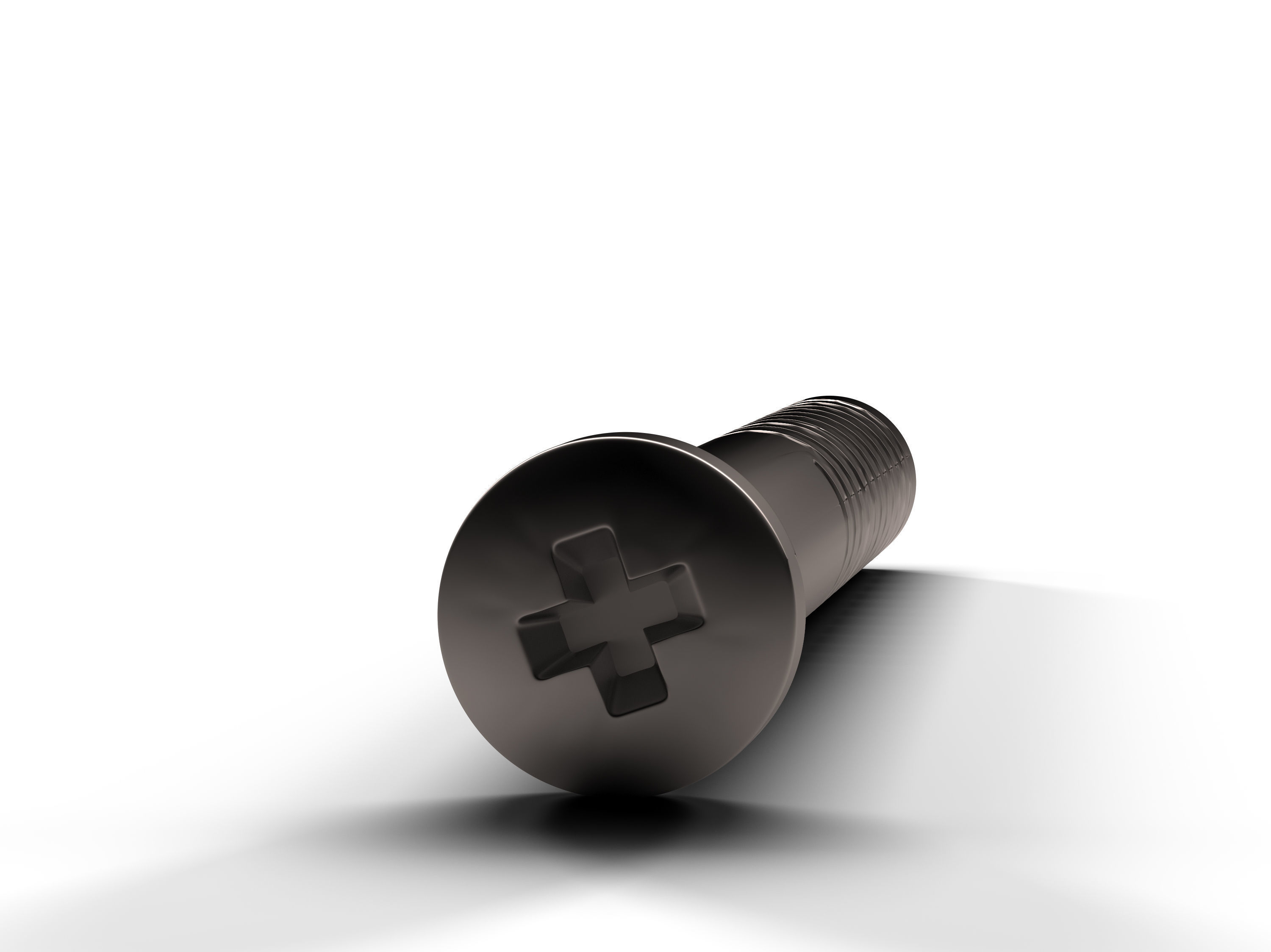 Screw Low-poly 3D model_2