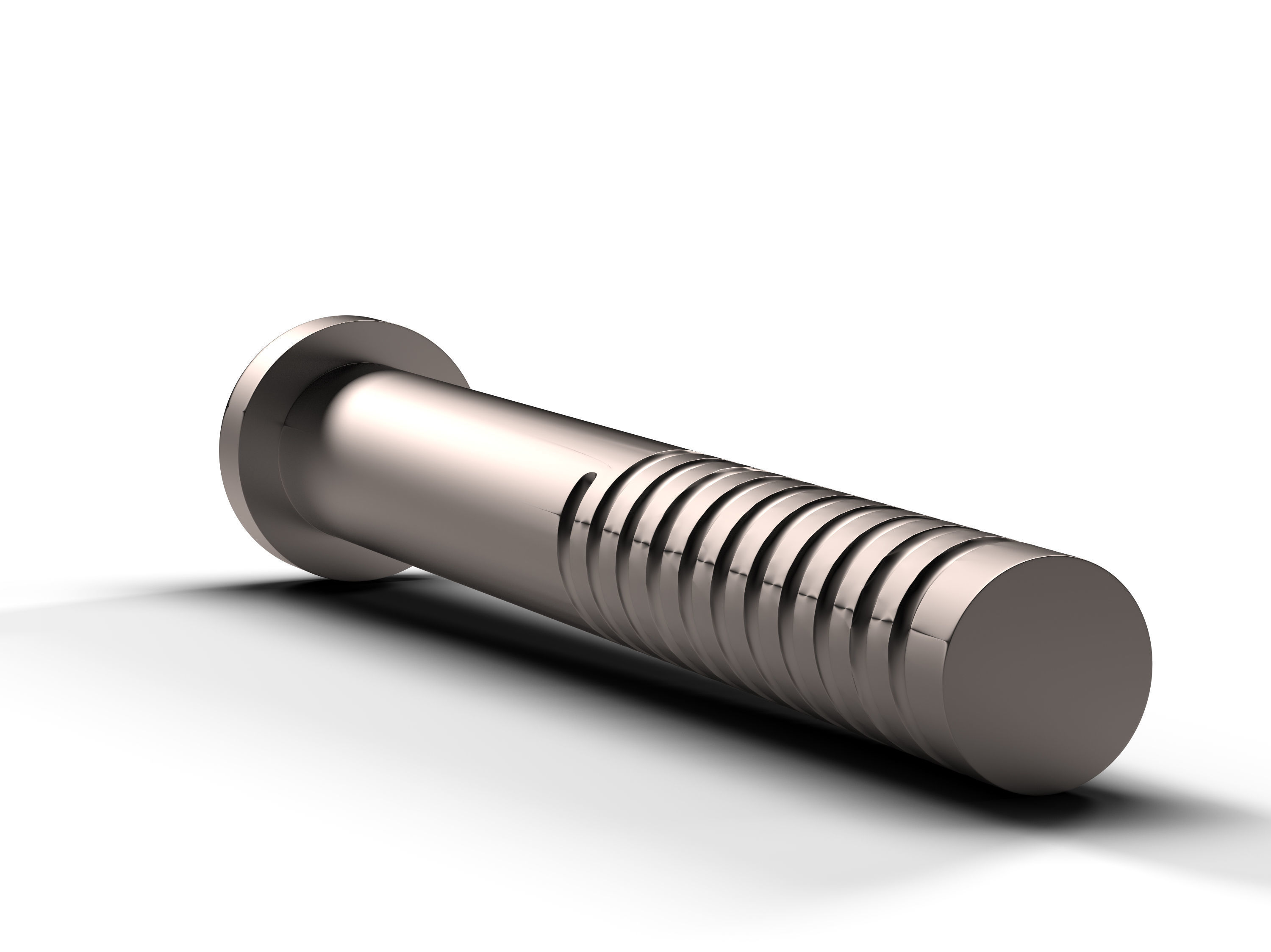 Screw Low-poly 3D model_4