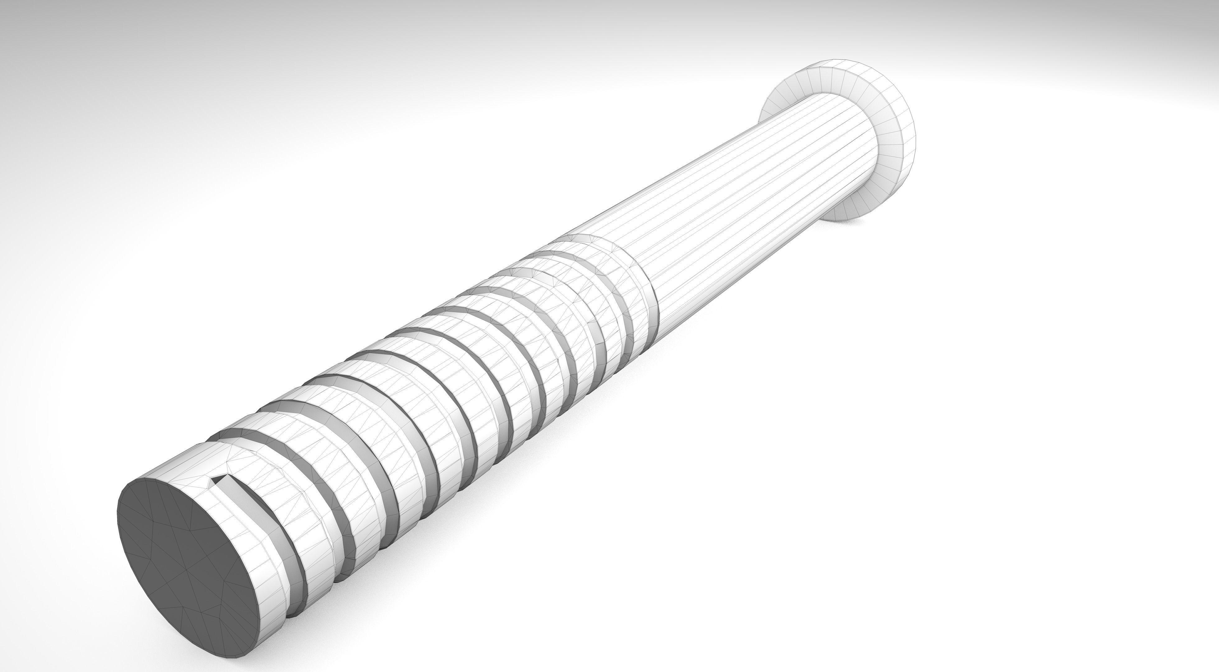 Screw Low-poly 3D model_7