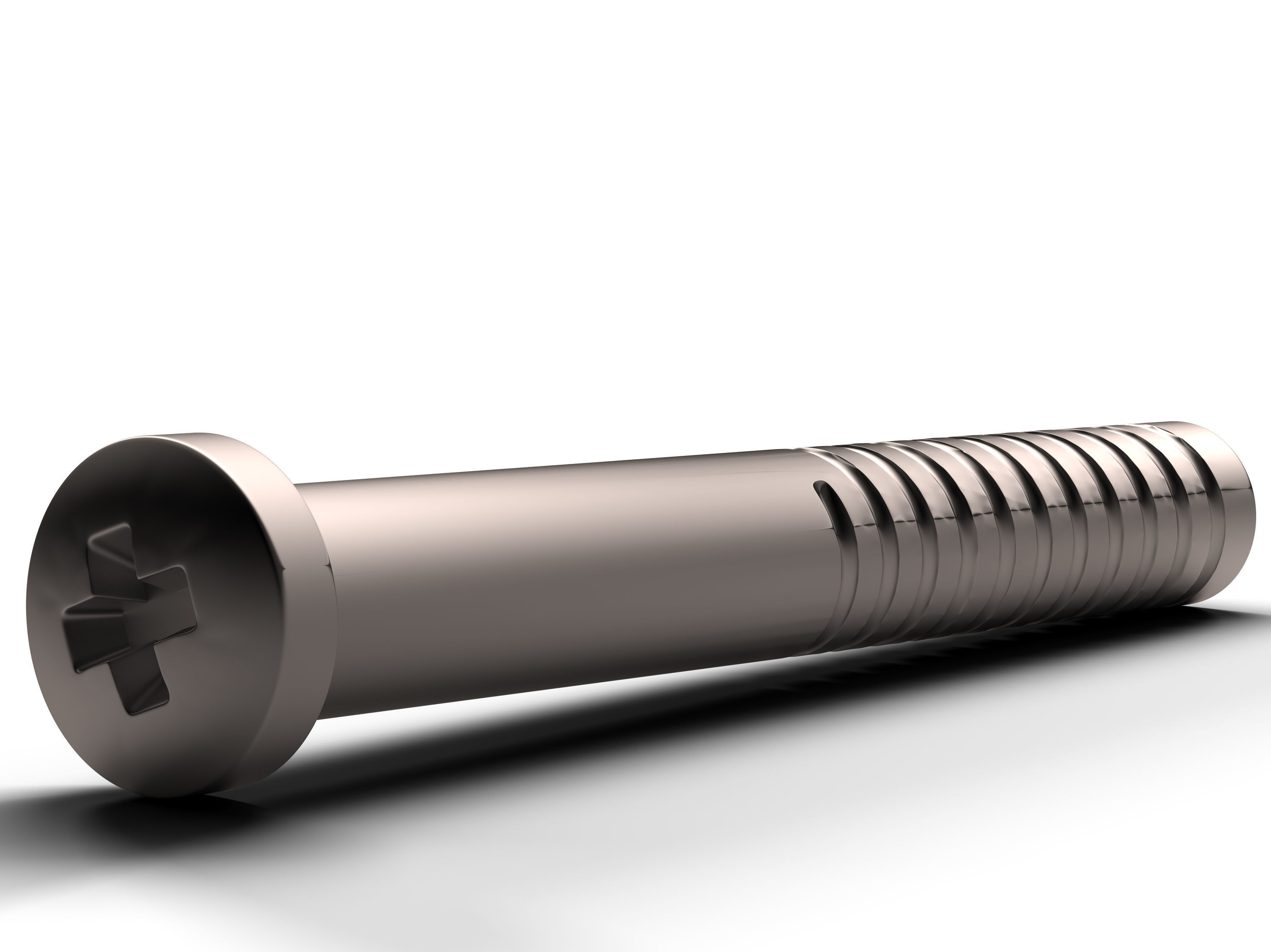 Screw Low-poly 3D model_1