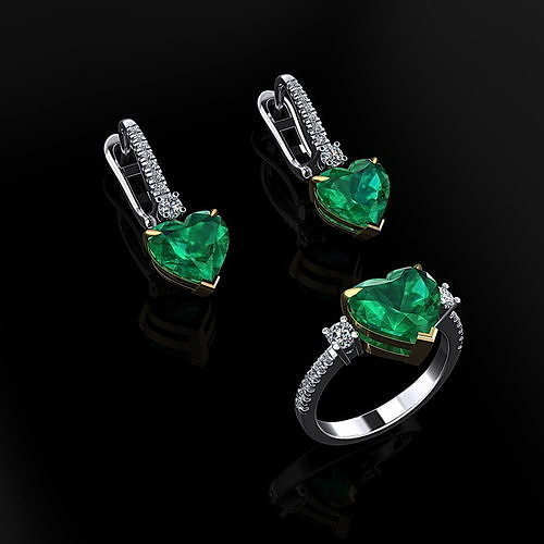 Ring and Earrings  101 3D print model
