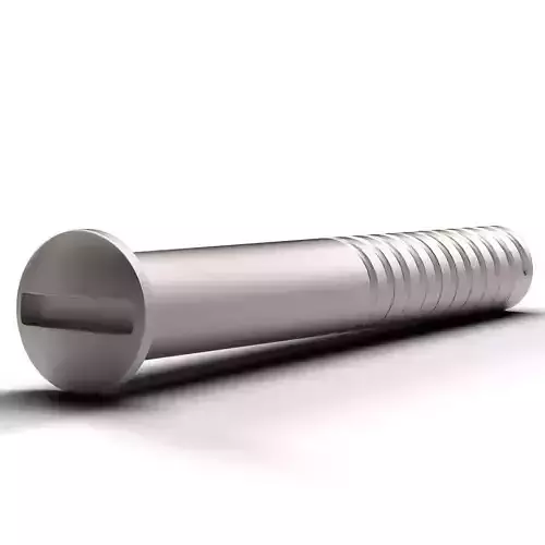 Flat Screw  Low-poly 3D model