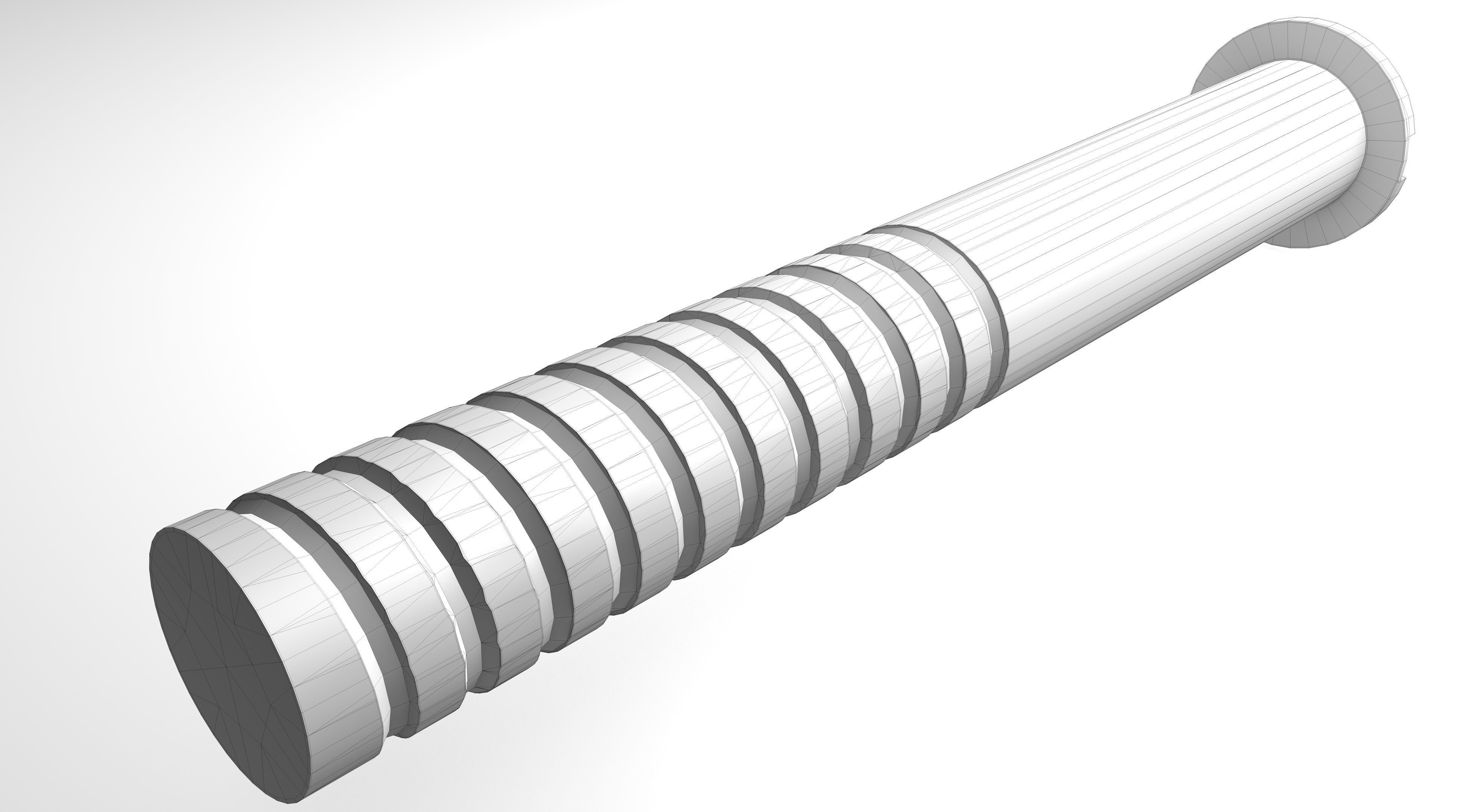 Flat Screw Low-poly 3D model_7