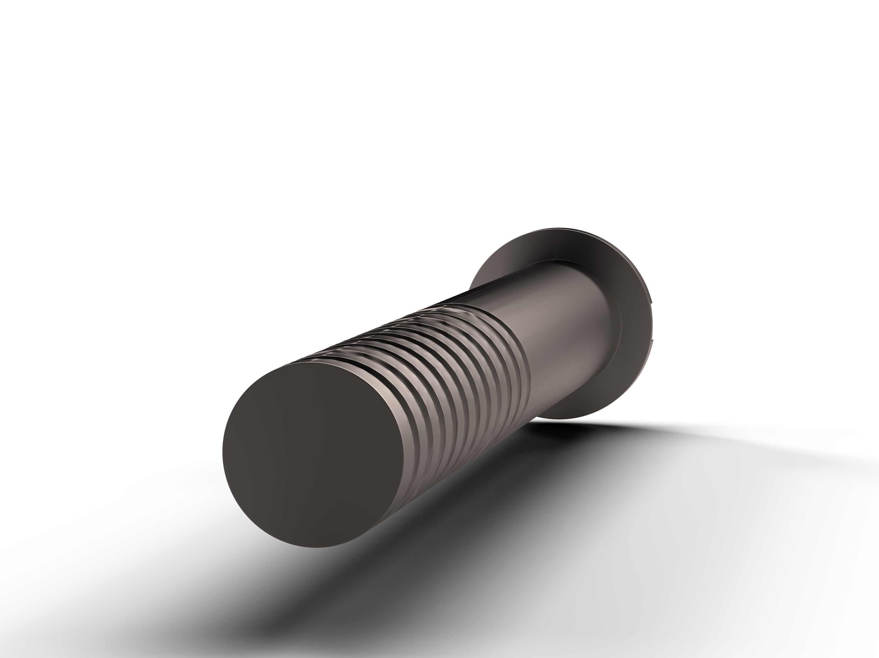 Flat Screw Low-poly 3D model_5