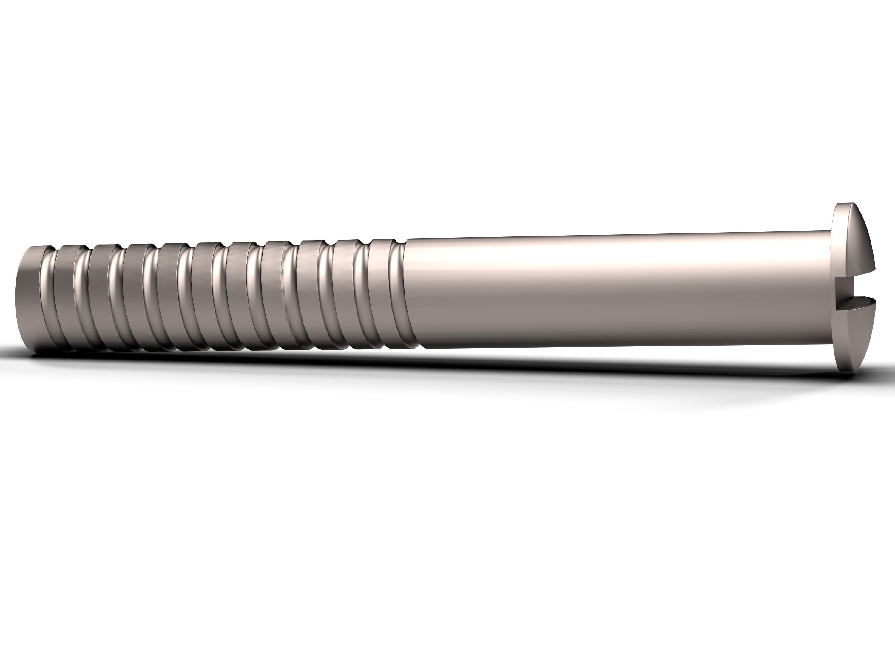 Flat Screw Low-poly 3D model_3