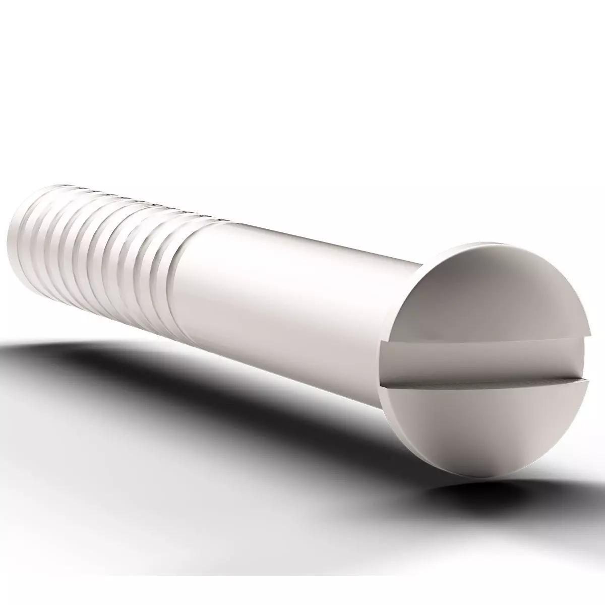 Flat Screw Low-poly 3D model_0