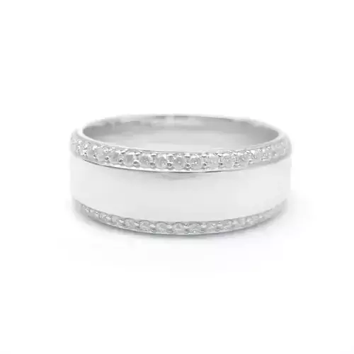 3DM Format  Art deco male wedding band ring
