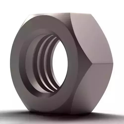 Hex Nut Low-poly 3D model