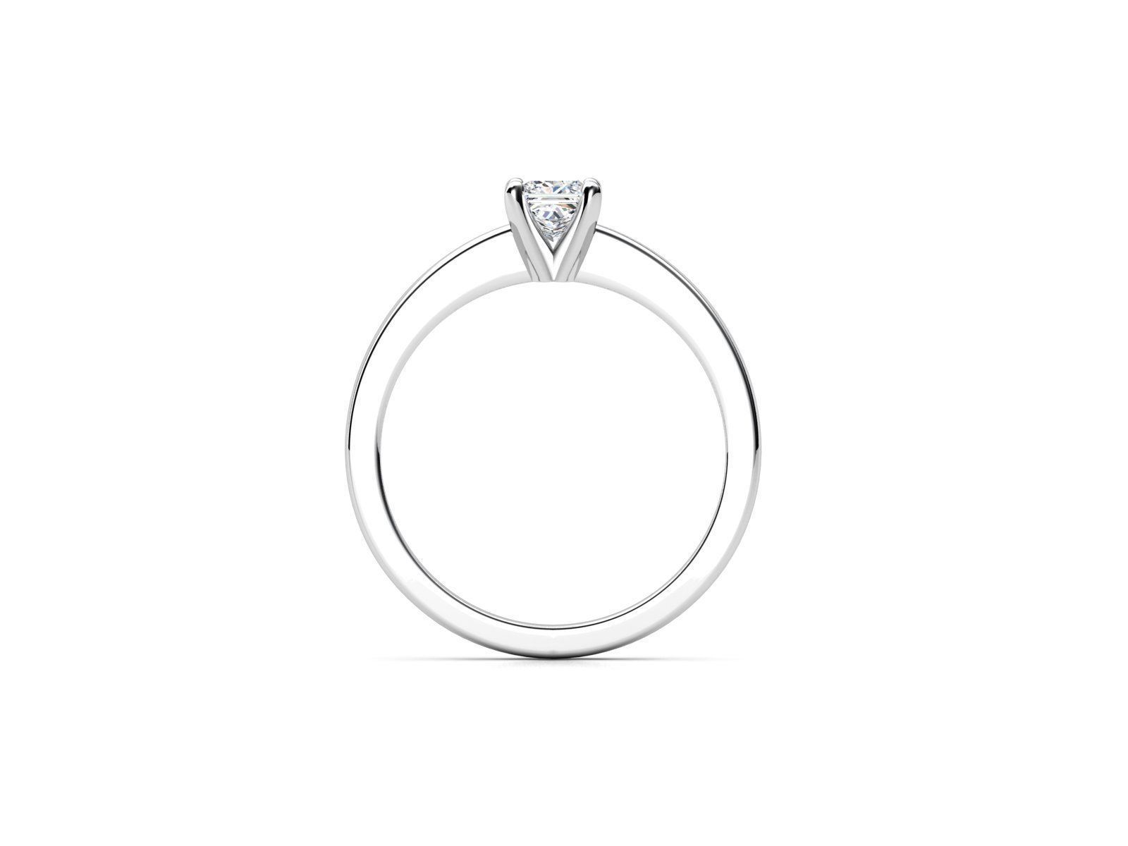 ZDR069 engagement ring with princess cut diamond 3D print model_1
