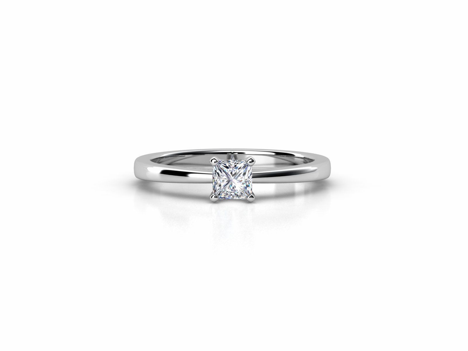 ZDR069 engagement ring with princess cut diamond 3D print model_2