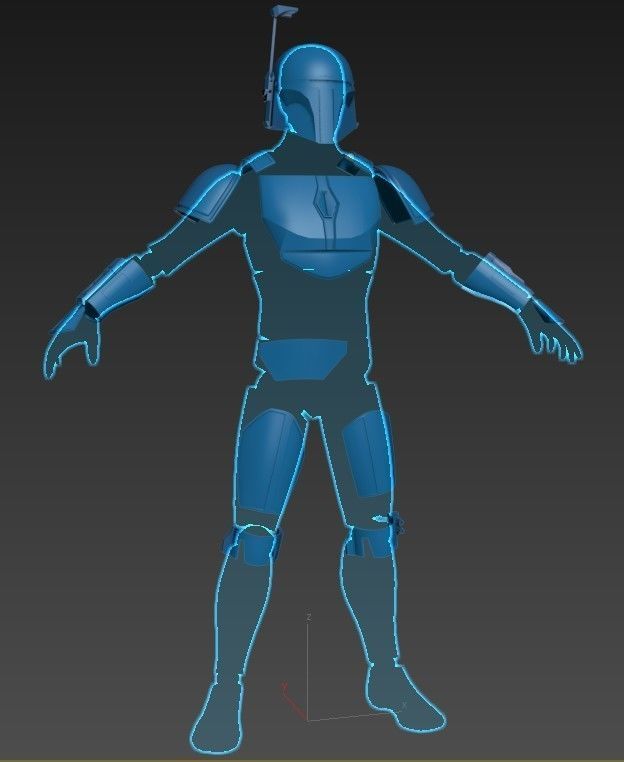 Deathwatch Mandalorian full size armor 3d print ready STL 3D print model_1