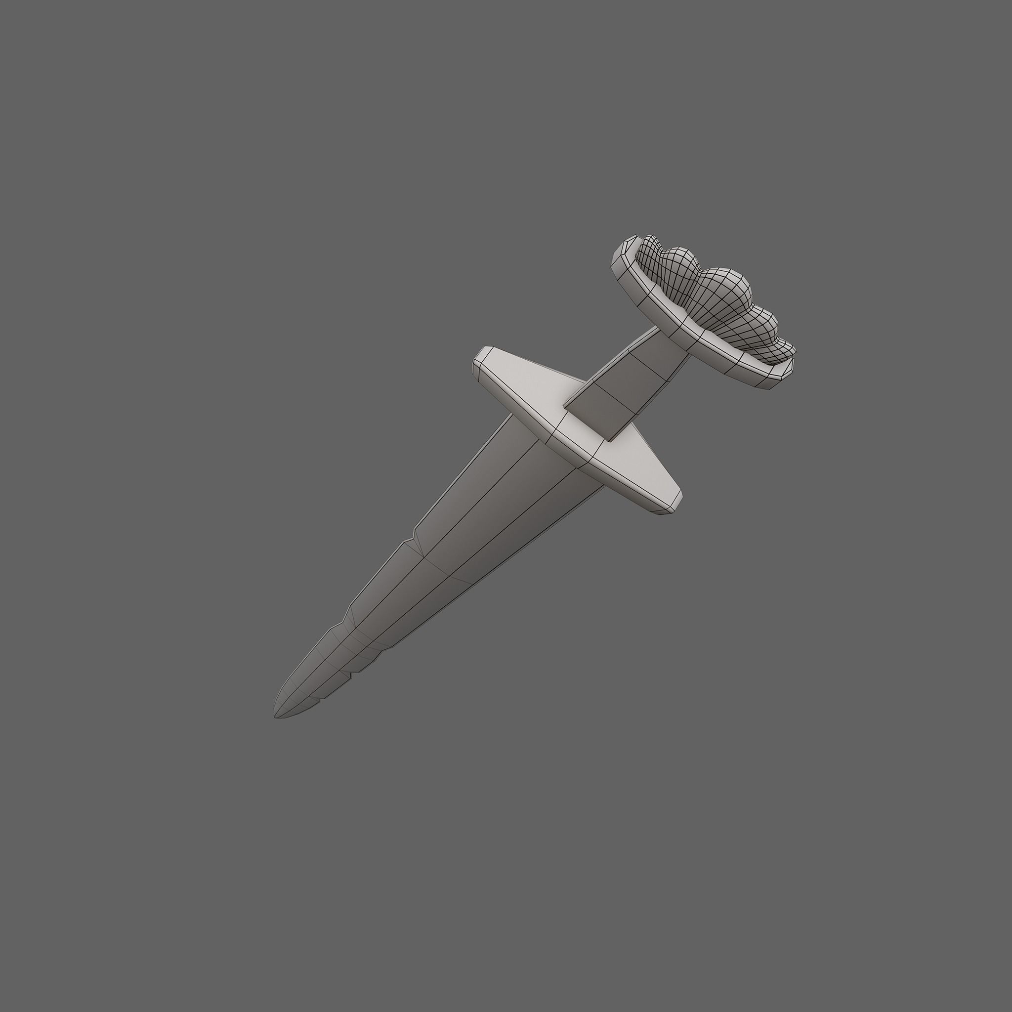 Viking Sword Inlaid Low-poly 3D model_40