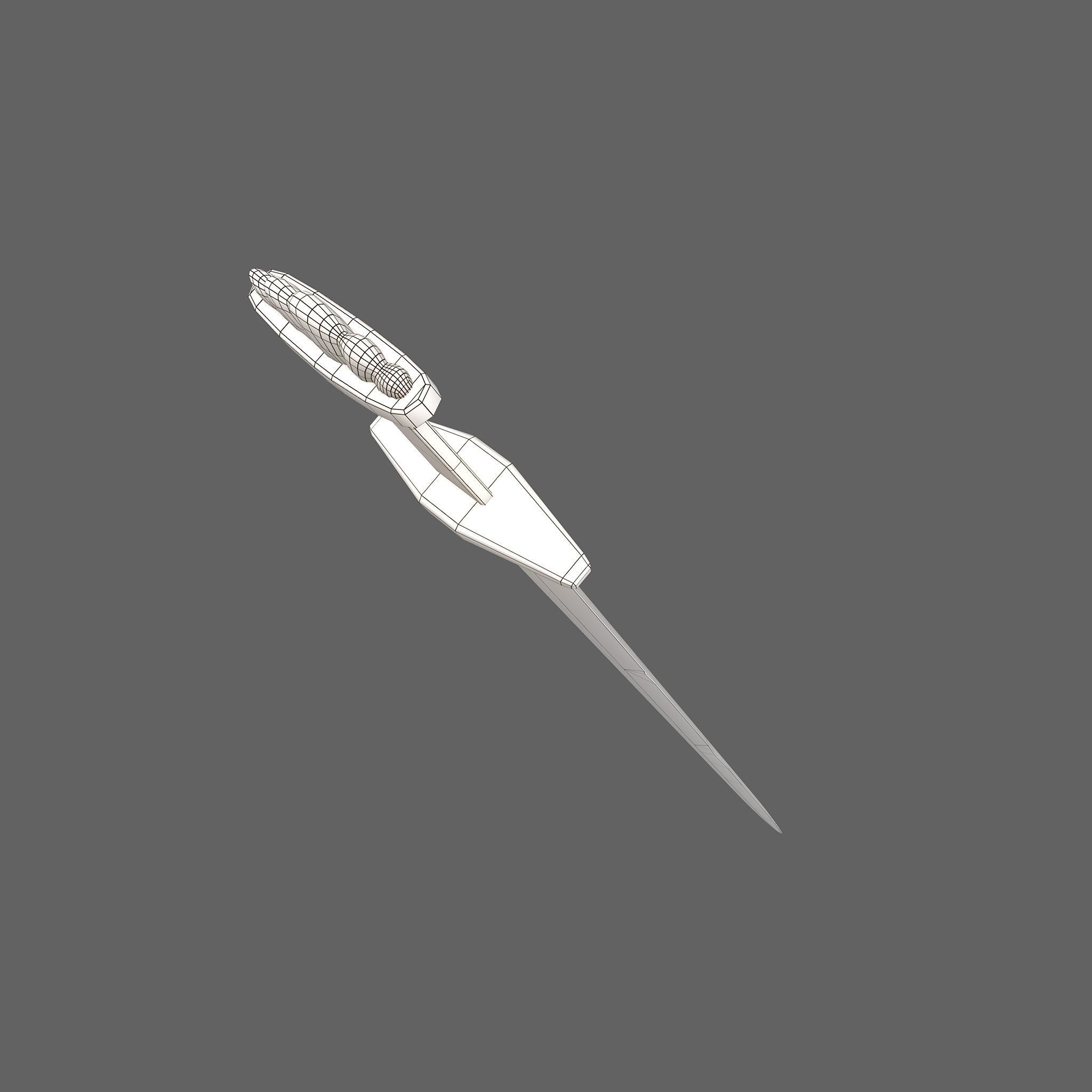 Viking Sword Inlaid Low-poly 3D model_43