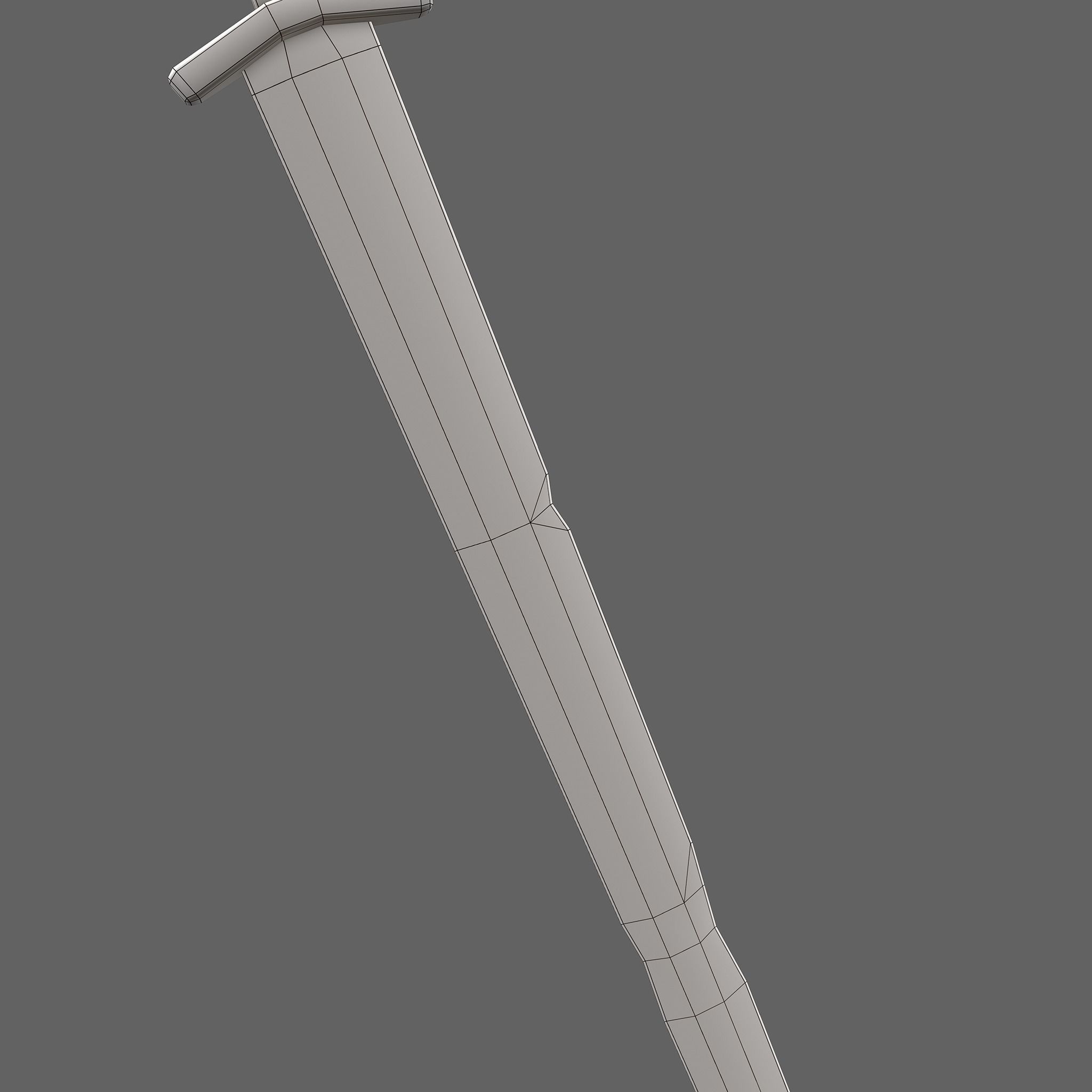 Viking Sword Inlaid Low-poly 3D model_31