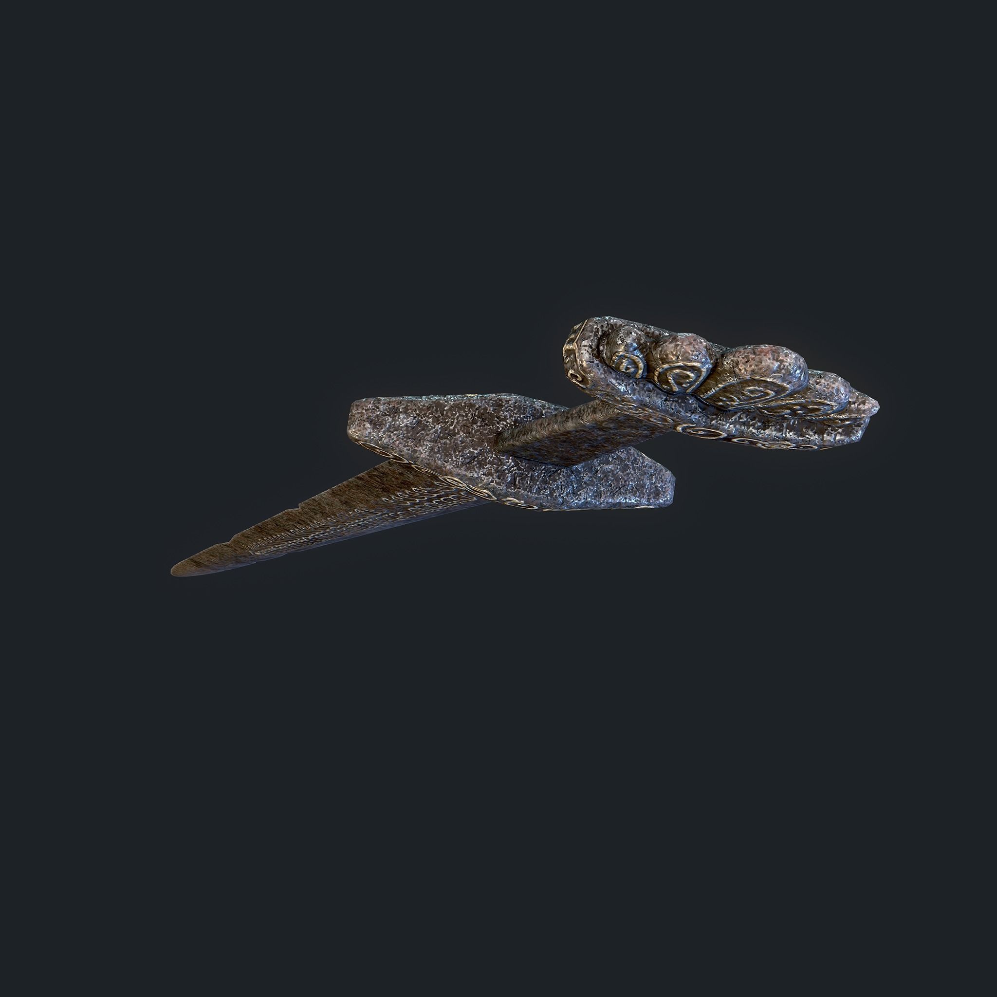 Viking Sword Inlaid Low-poly 3D model_23