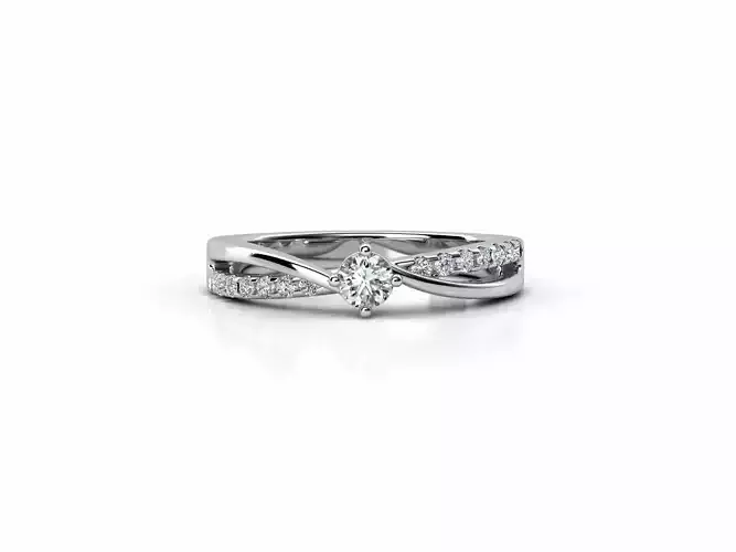 ZDR073 diamond engagement ring gold