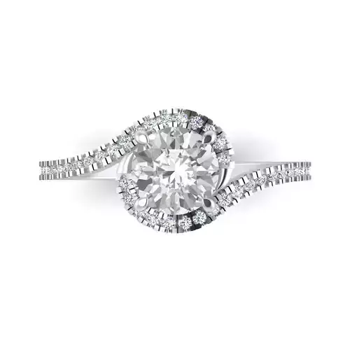 3DM Format Vintage flower wedding ring