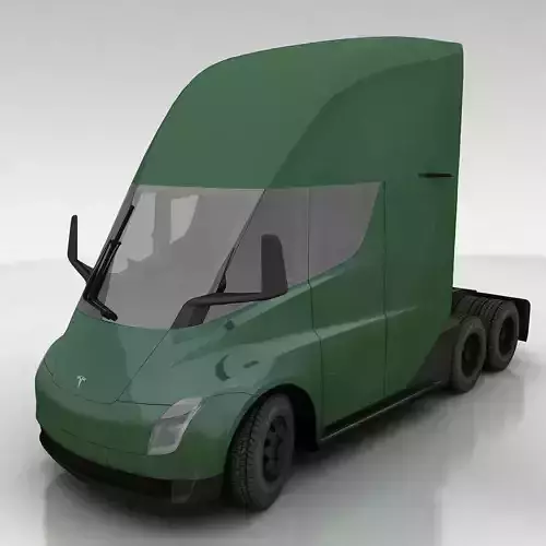 Tesla Semi Low-poly 3D model