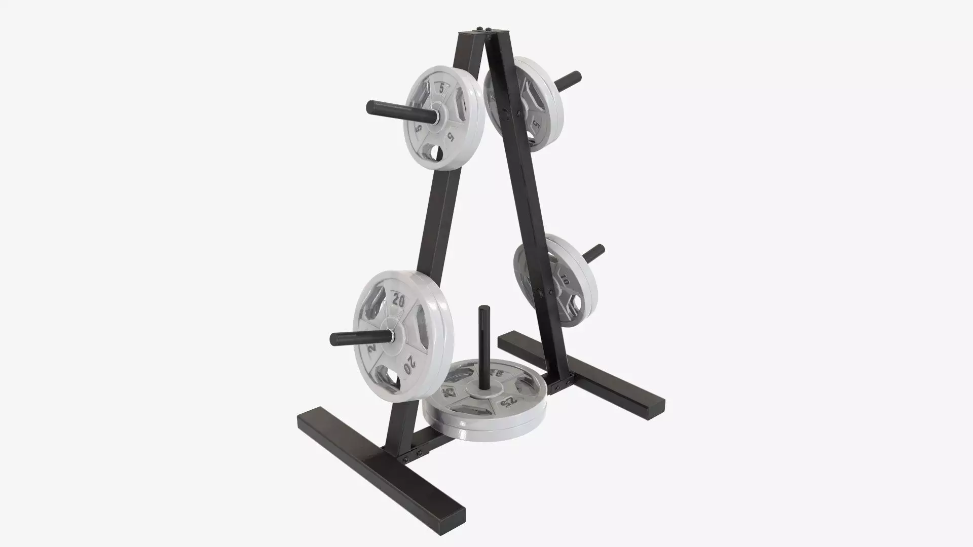 Weight plate storage rack 3D model_0