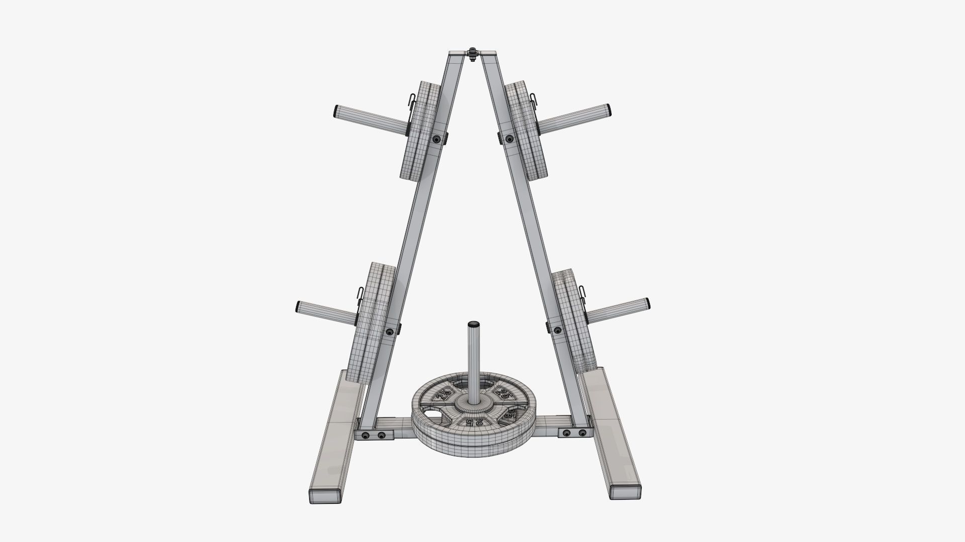 Weight plate storage rack 3D model_6