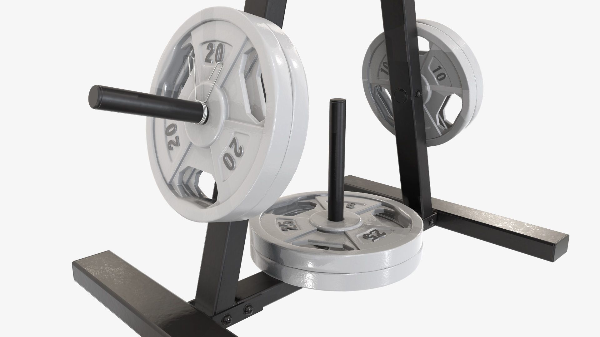 Weight plate storage rack 3D model_2