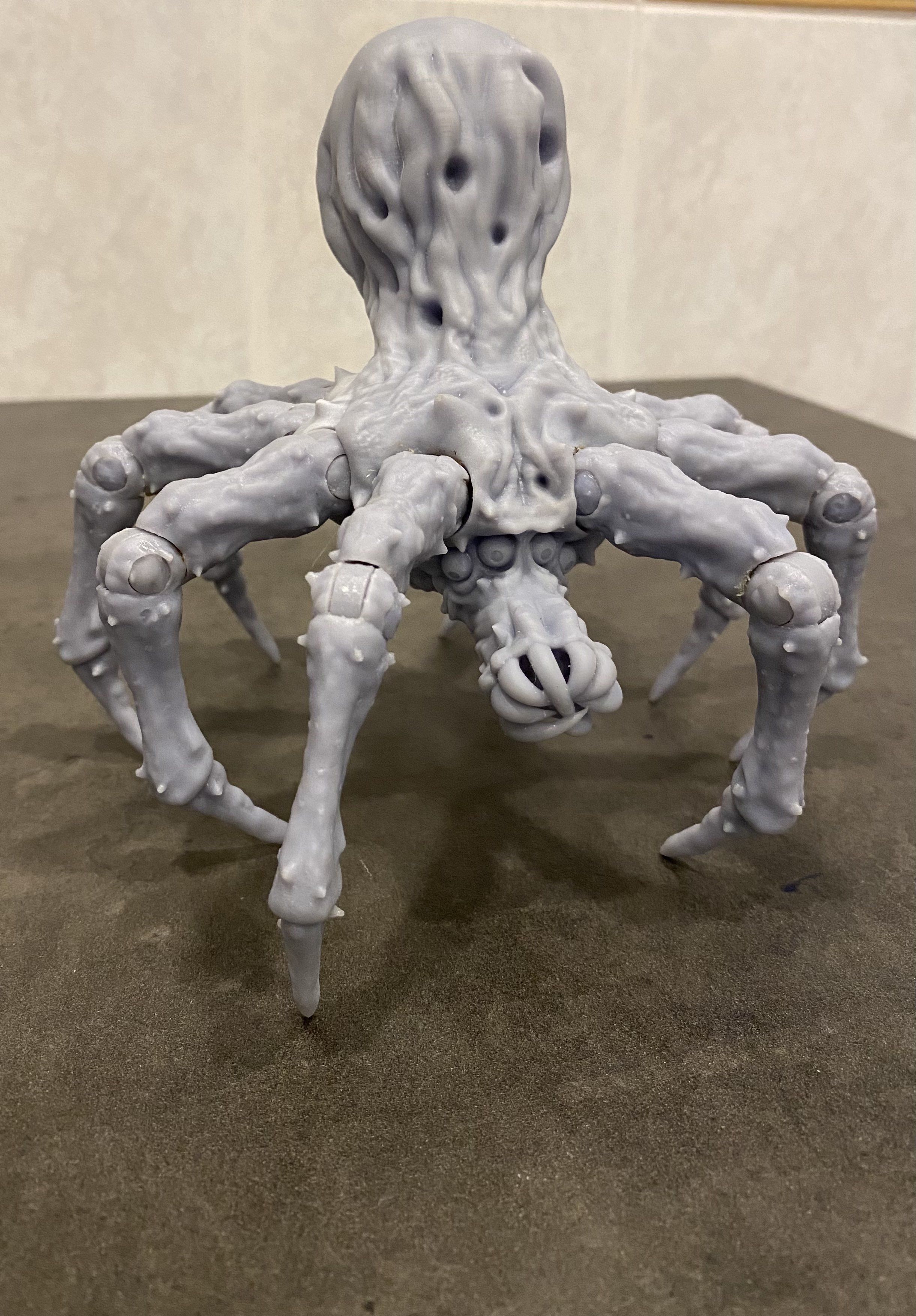 Krykna Spider Articulation figure with eggs 3D print model_4