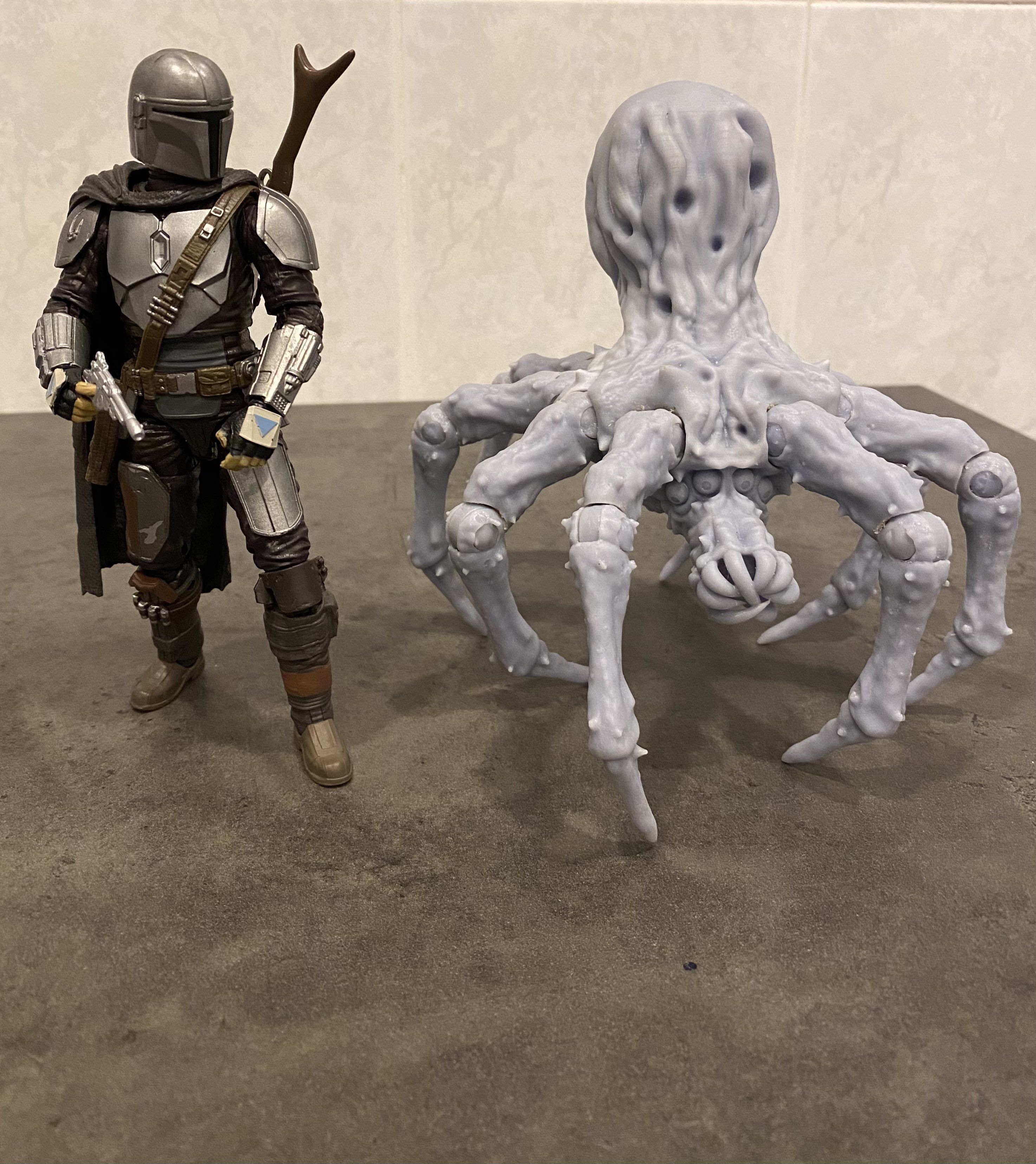 Krykna Spider Articulation figure with eggs 3D print model_1