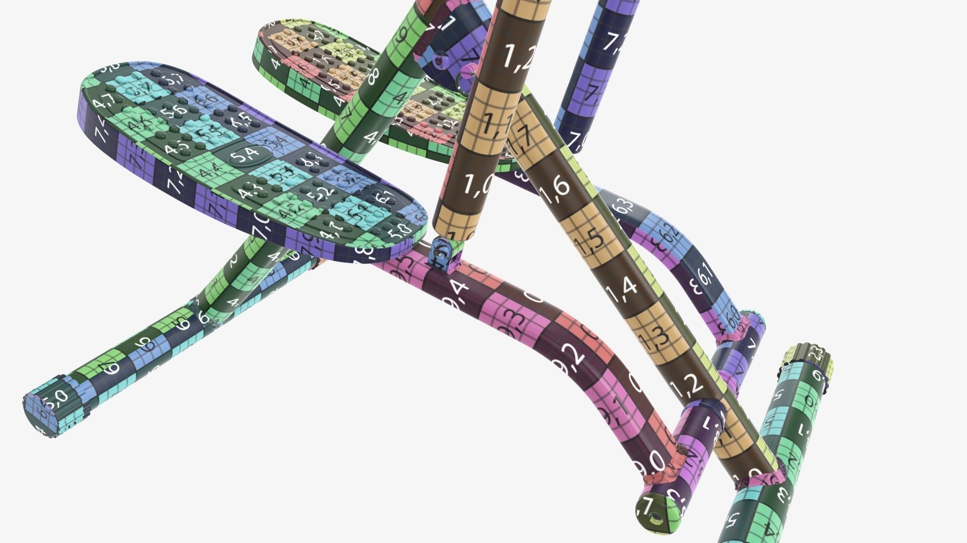 Step machine for fitness exercise 3D model_21