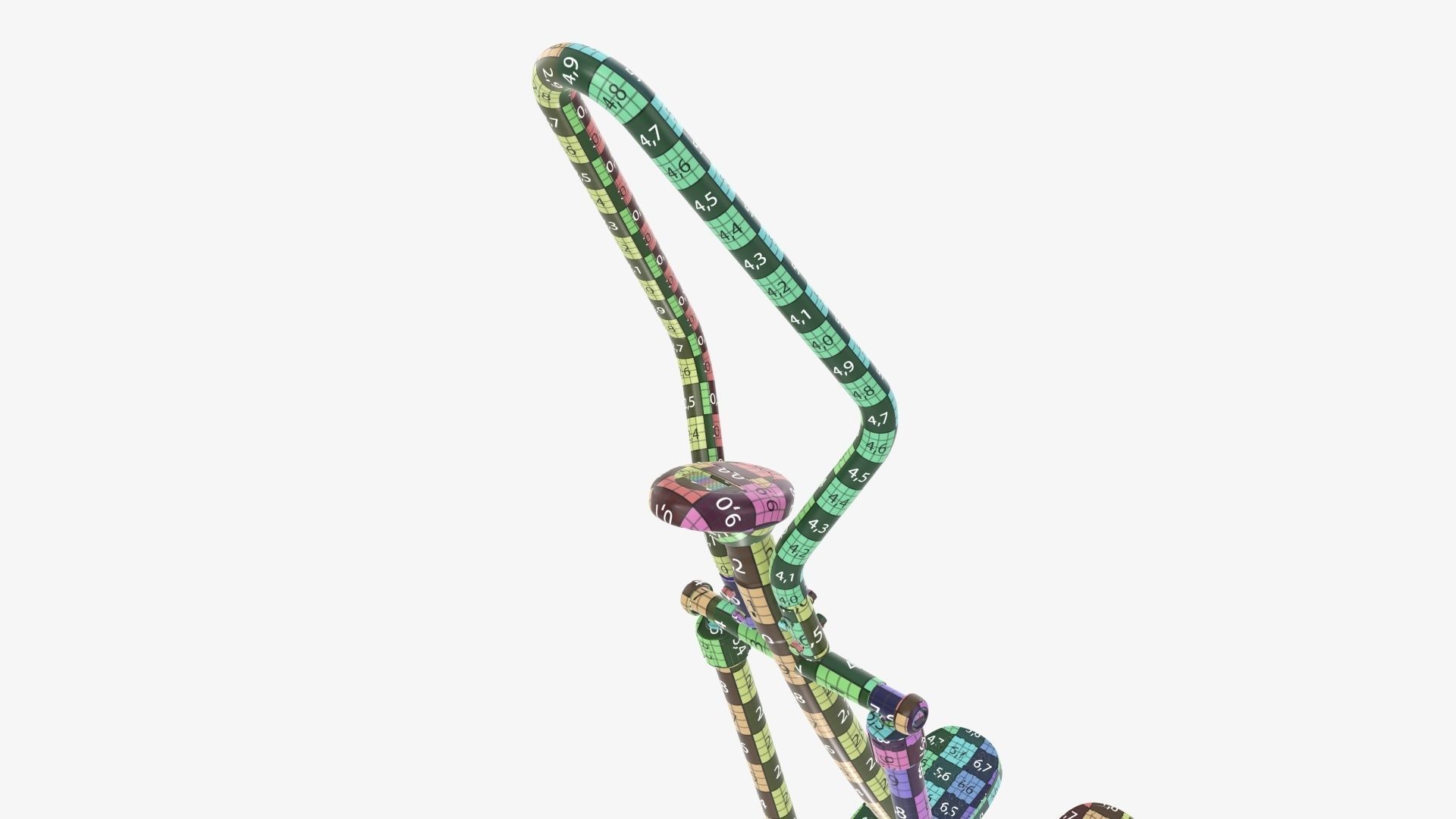 Step machine for fitness exercise 3D model_26