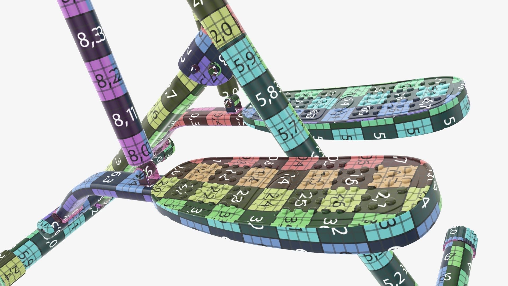 Step machine for fitness exercise 3D model_22