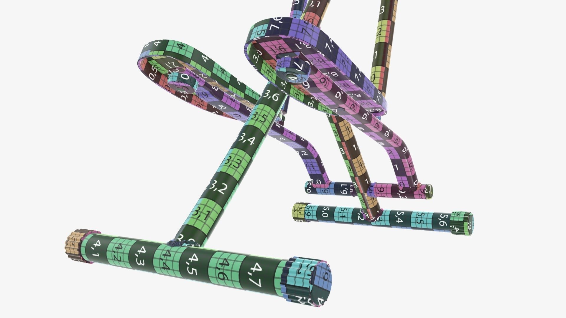 Step machine for fitness exercise 3D model_20