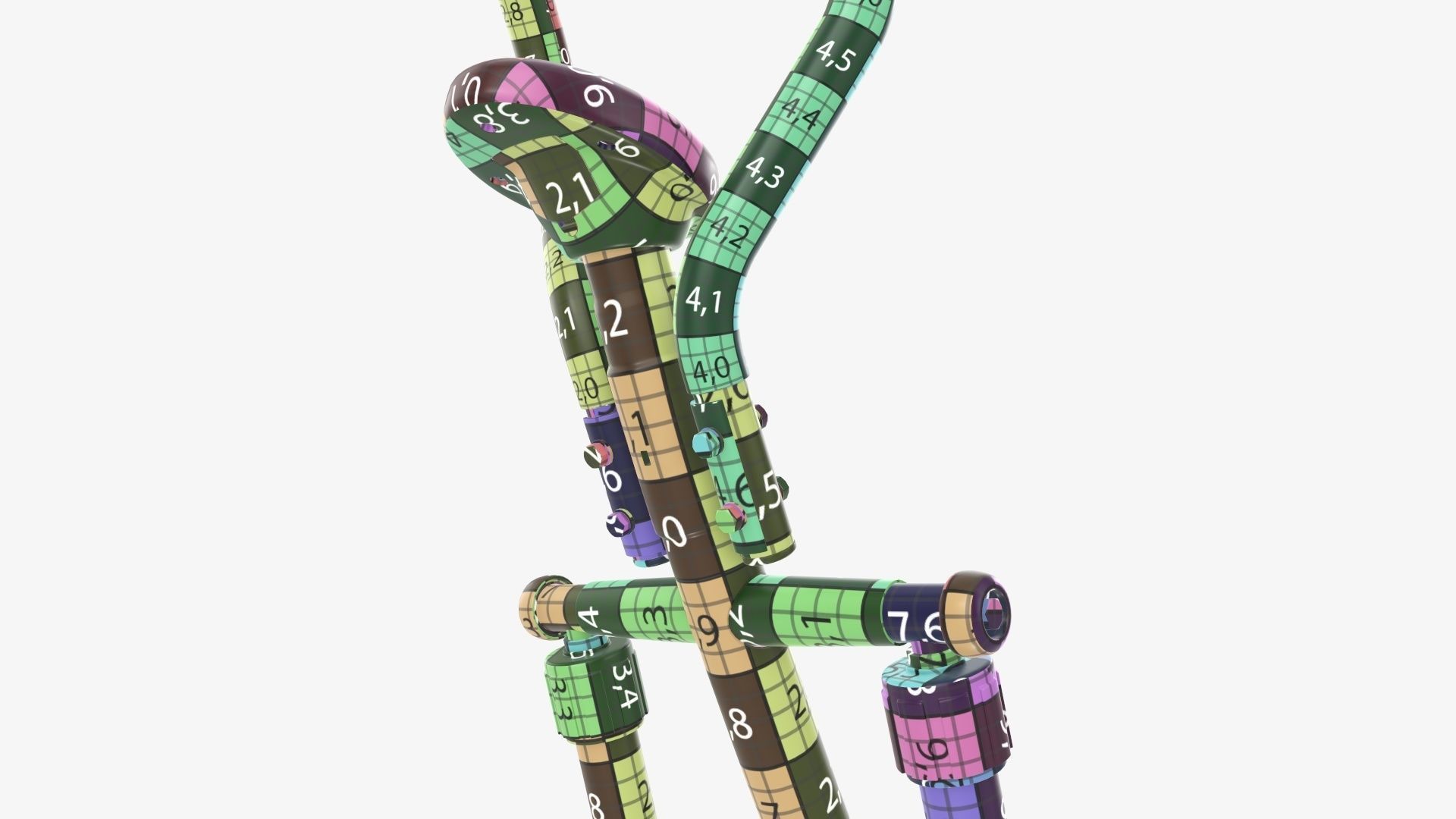 Step machine for fitness exercise 3D model_23